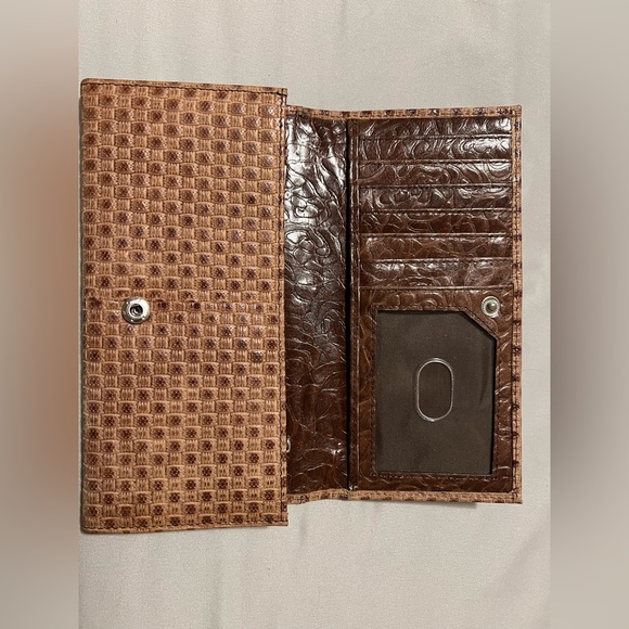 RFID Wallet brown tan card holder checkbook wallet - Picture 4 of 5